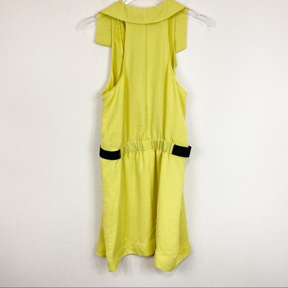 Rachel Roy | Chartreuse Ruffle Cocktail Dress - Picture 3 of 5